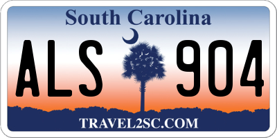 SC license plate ALS904