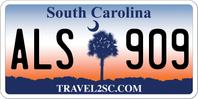 SC license plate ALS909