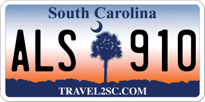 SC license plate ALS910