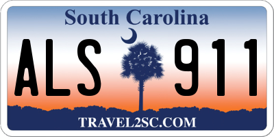 SC license plate ALS911