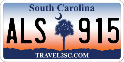 SC license plate ALS915