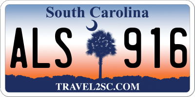 SC license plate ALS916