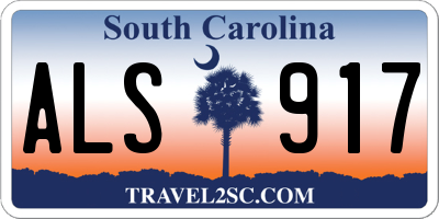 SC license plate ALS917