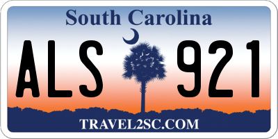 SC license plate ALS921