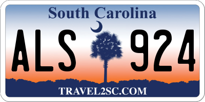 SC license plate ALS924