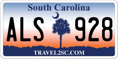 SC license plate ALS928