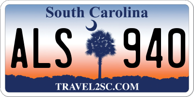 SC license plate ALS940