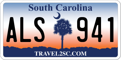 SC license plate ALS941