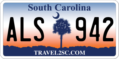 SC license plate ALS942
