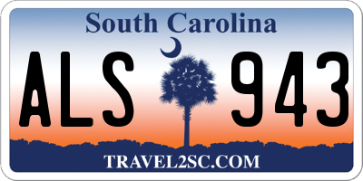 SC license plate ALS943