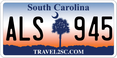 SC license plate ALS945