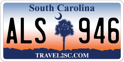 SC license plate ALS946