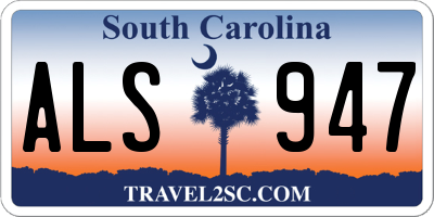 SC license plate ALS947
