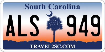 SC license plate ALS949