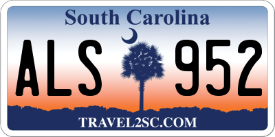 SC license plate ALS952