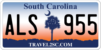SC license plate ALS955