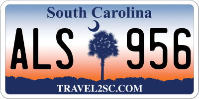 SC license plate ALS956