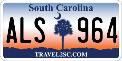 SC license plate ALS964