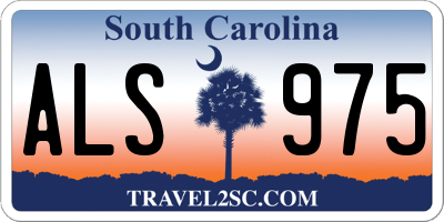SC license plate ALS975