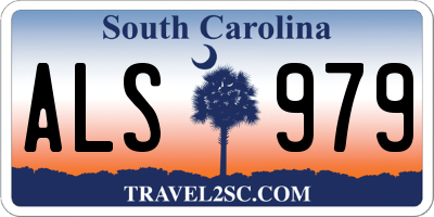 SC license plate ALS979