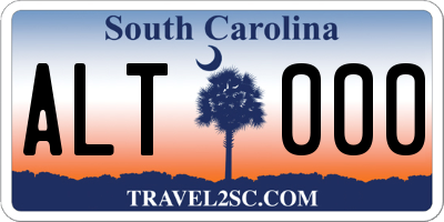 SC license plate ALT000