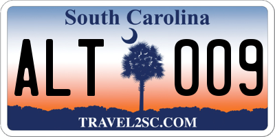 SC license plate ALT009