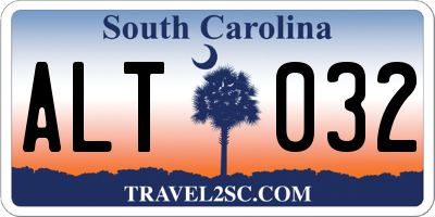 SC license plate ALT032