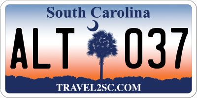 SC license plate ALT037