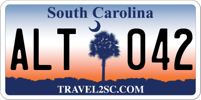 SC license plate ALT042