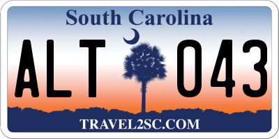 SC license plate ALT043