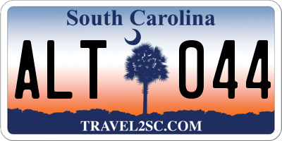 SC license plate ALT044