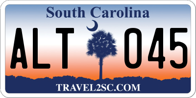 SC license plate ALT045