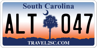 SC license plate ALT047