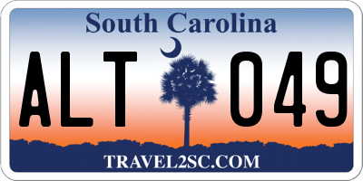 SC license plate ALT049