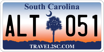 SC license plate ALT051