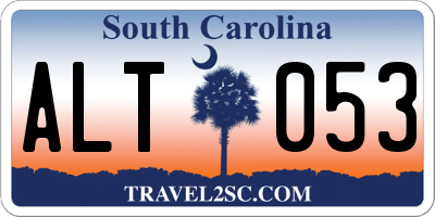 SC license plate ALT053
