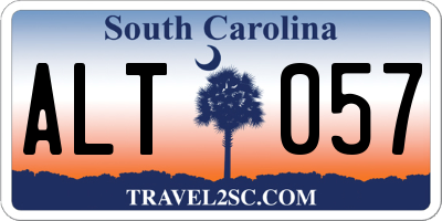 SC license plate ALT057