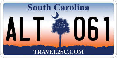 SC license plate ALT061