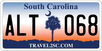 SC license plate ALT068