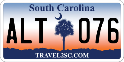 SC license plate ALT076