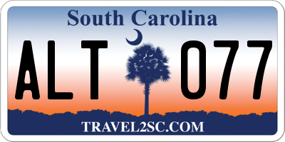 SC license plate ALT077