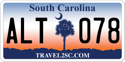 SC license plate ALT078