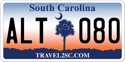 SC license plate ALT080