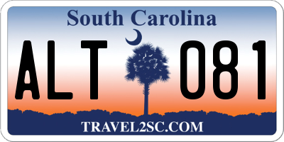 SC license plate ALT081
