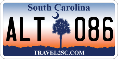 SC license plate ALT086