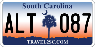 SC license plate ALT087