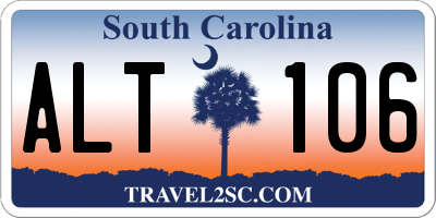 SC license plate ALT106