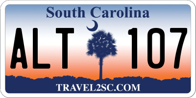 SC license plate ALT107