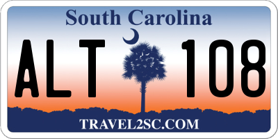 SC license plate ALT108