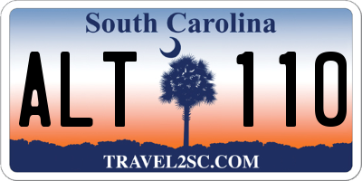 SC license plate ALT110